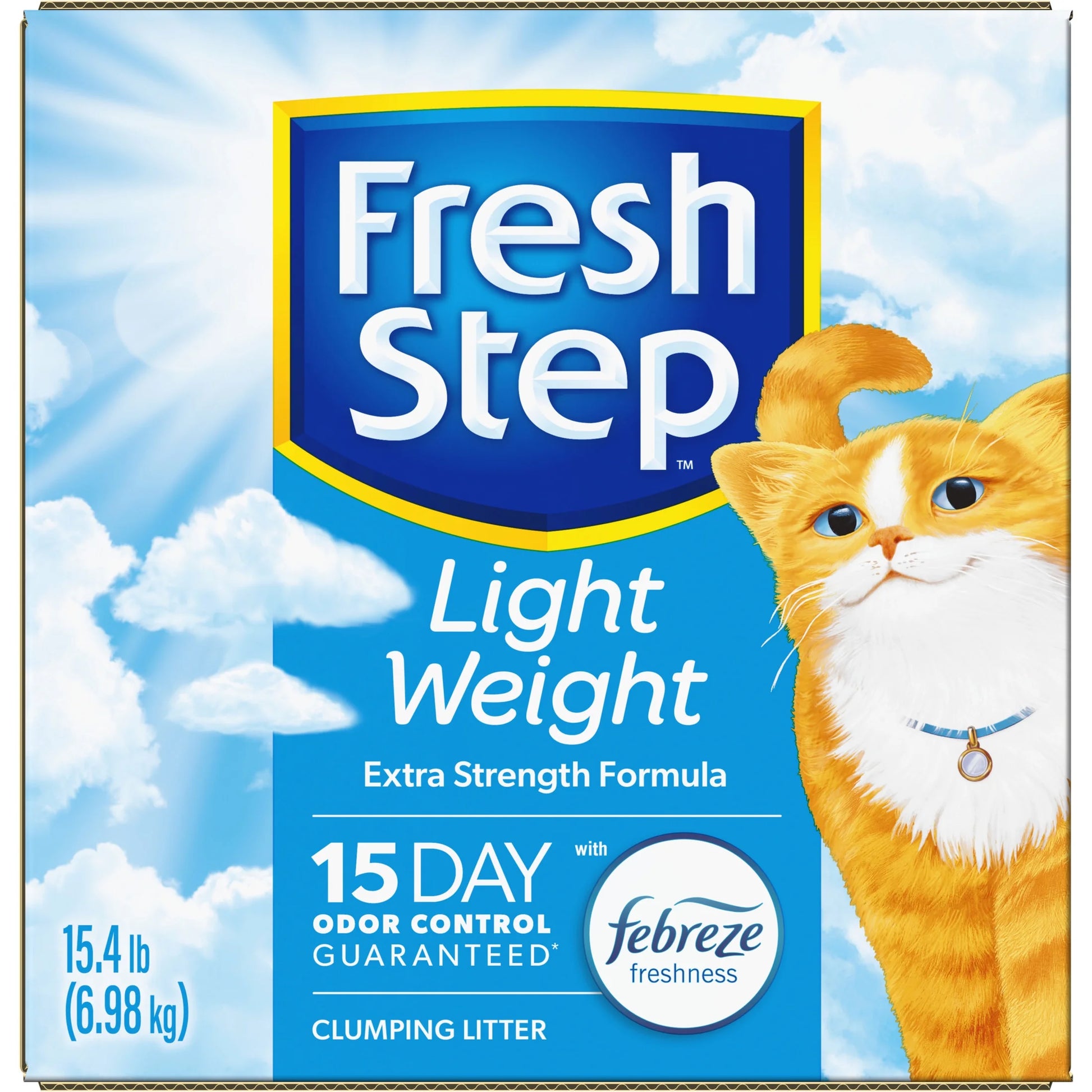 Lightweight Extreme Scented Clumping Cat Litter with Febreze, 15.4 Lbs