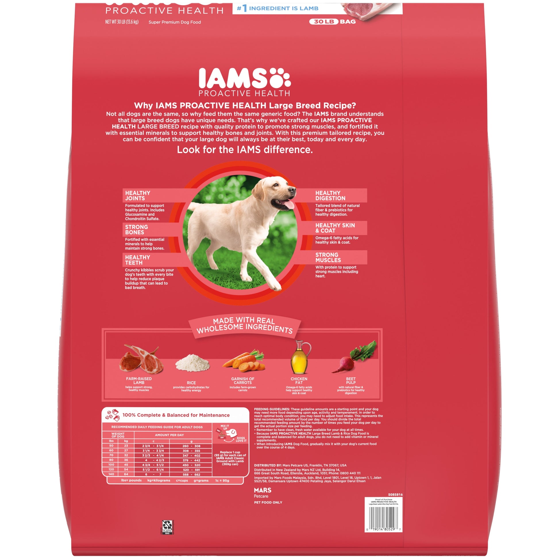 Proactive Health Large Breed Adult Dry Dog Food with Lamb & Rice, 30 lb. Bag