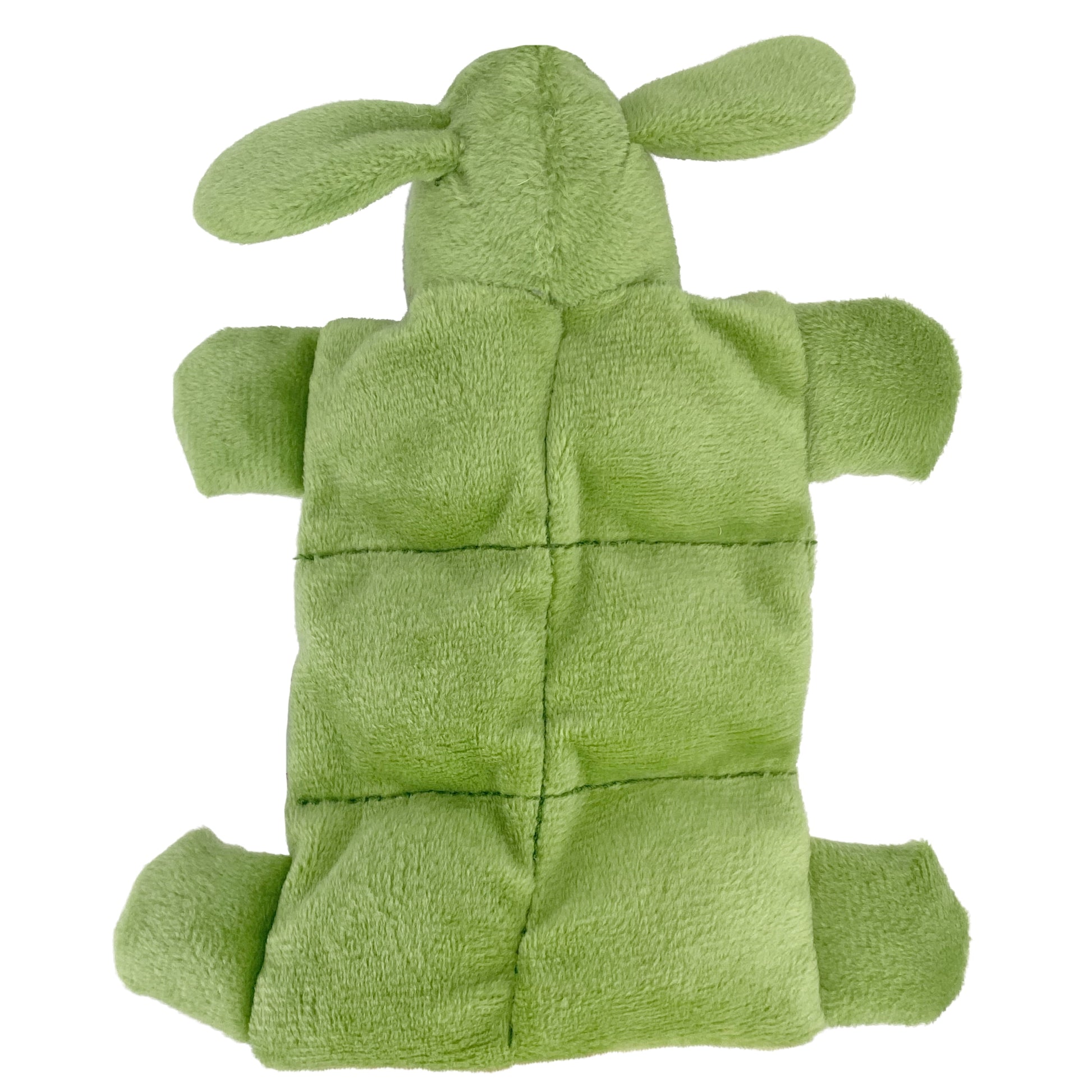Mini Pet Loofa Squeaker Mat, Plush Dog Toy, Green