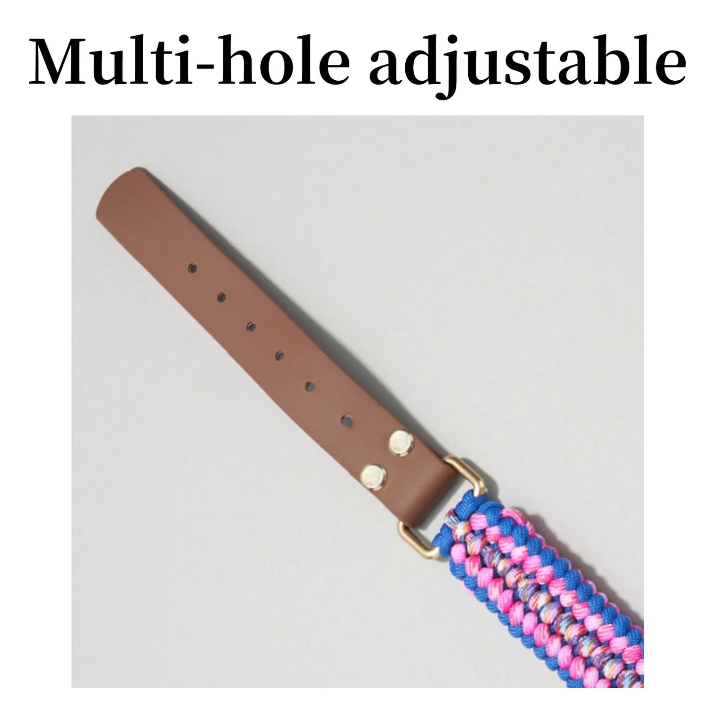 Adjustable Dog Collar and Leash Set, Reflective Collars with Brass Buckle and D-Ring for Medium Dogs Walking and Training