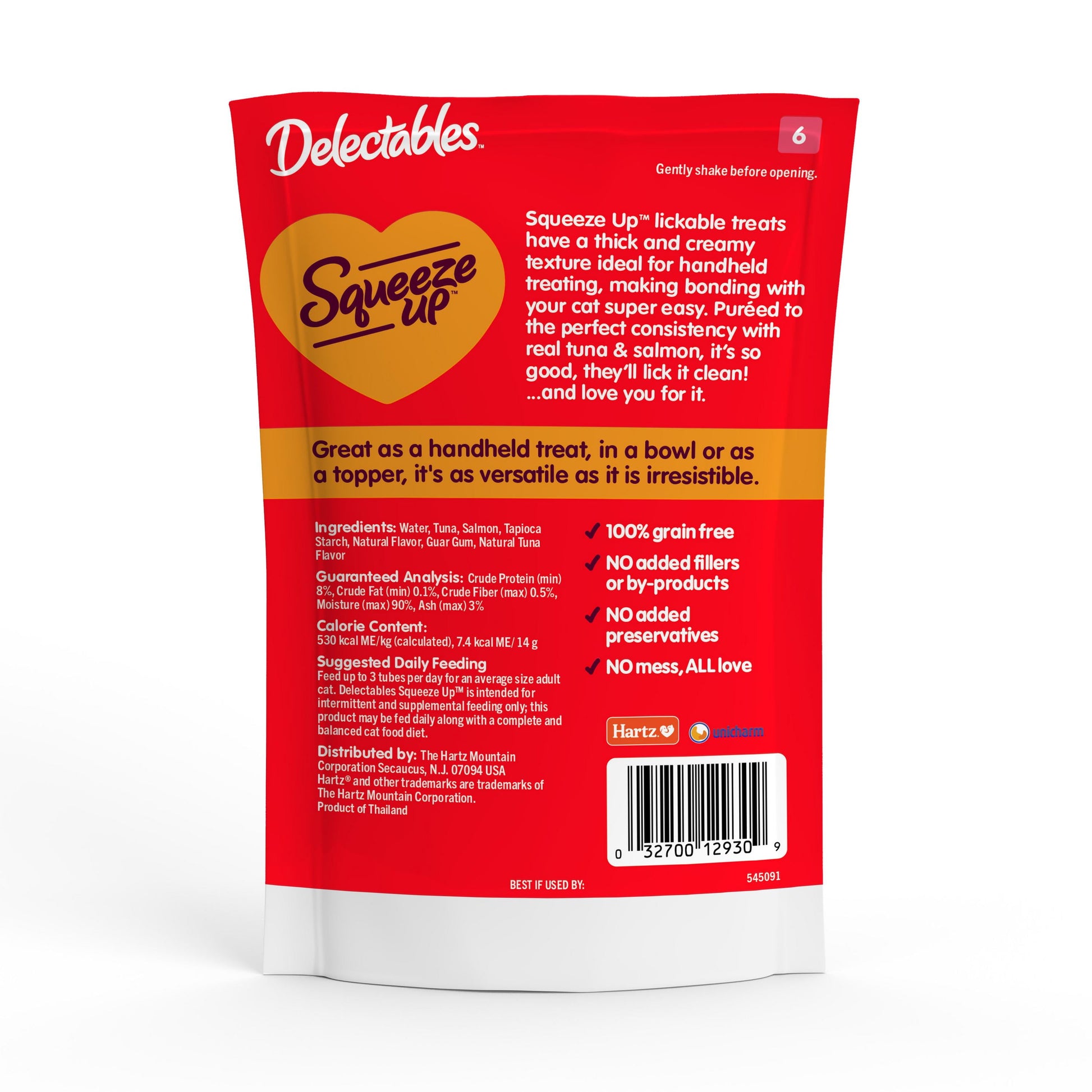 Delectables Squeeze Up Interactive Lickable Wet Cat Treats, Tuna & Salmon, 0.5 oz Tube (Pack of 4)