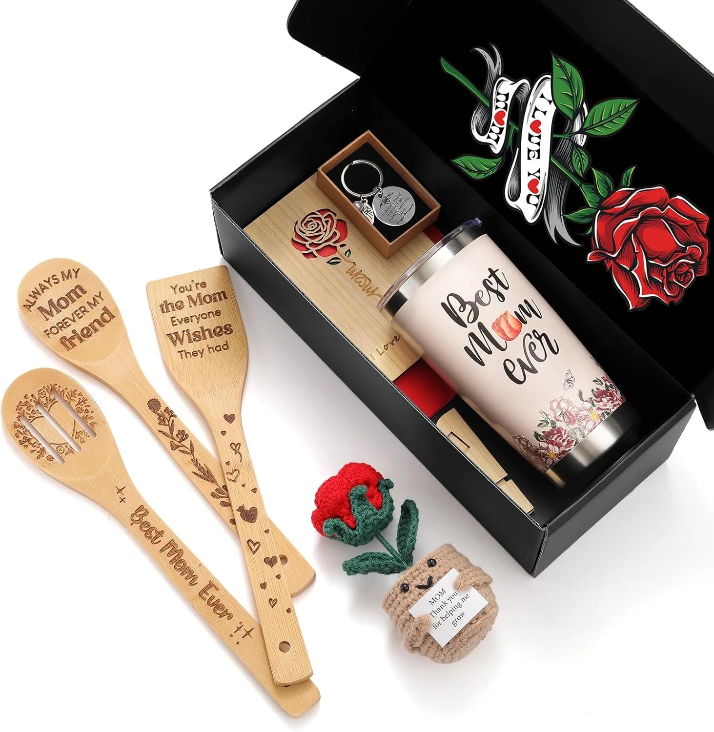 Gifts Basket for Women, Birthday Gifts Care Package for Mom from Son Daughter, Cooking Mother Gift Set, Kitchen Gifts for Mom-Ideal Women Gifts Basket