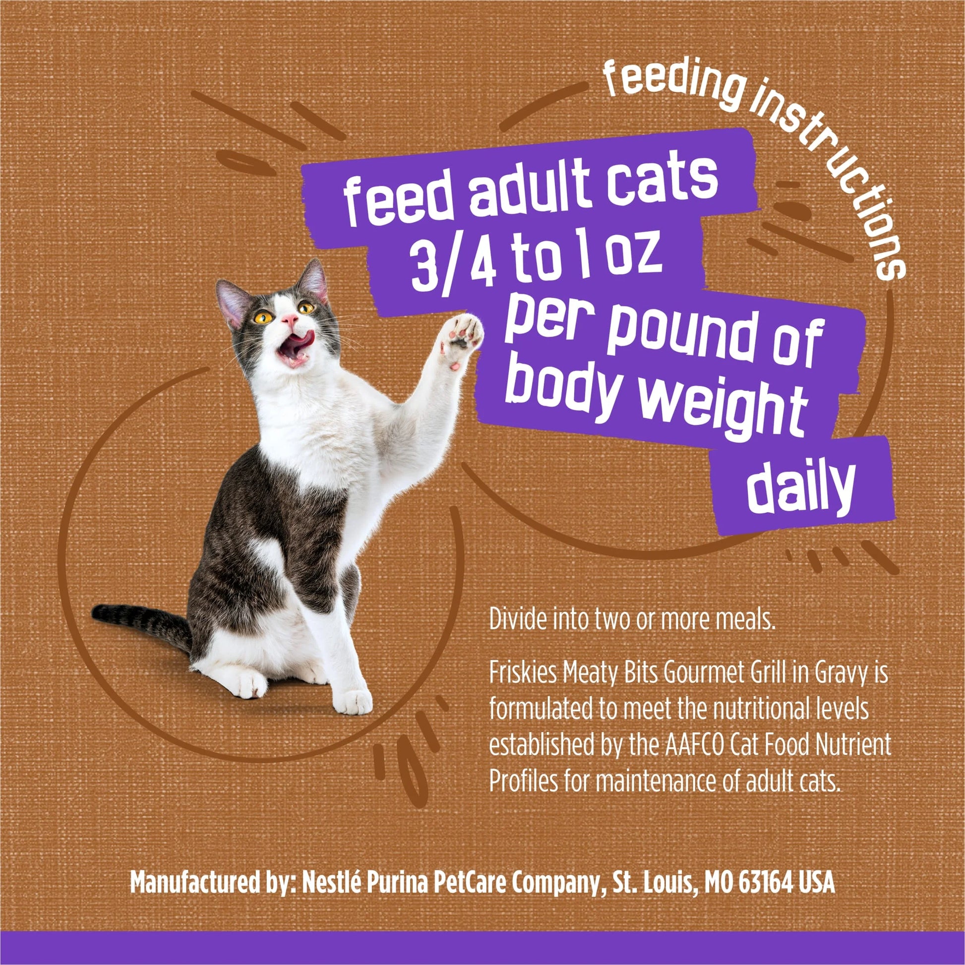 Purina  Meaty Bits Gourmet Grill in Gravy Wet Cat Food, 5.5 oz Can