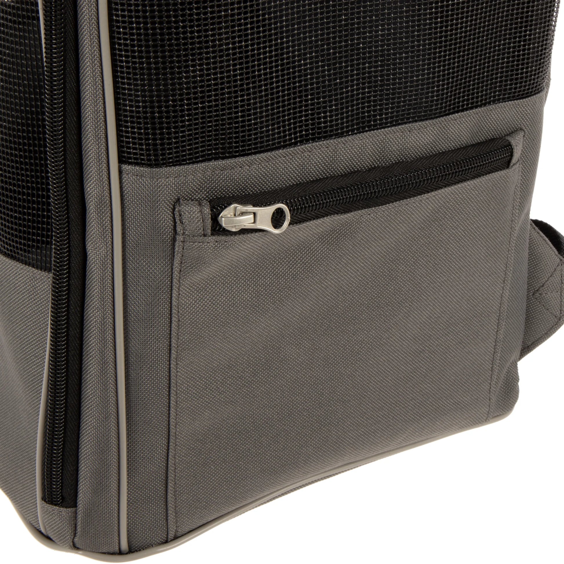 Medium Pet Travel Backpack for Cats and Dogs, Gray, 16 lb Capacity