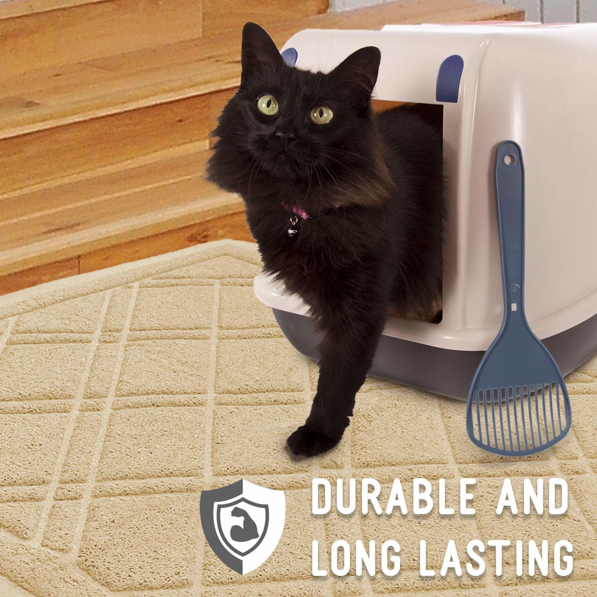 Cat Litter Mat 35" X 42" Beige Cat Mat for Litter Mat