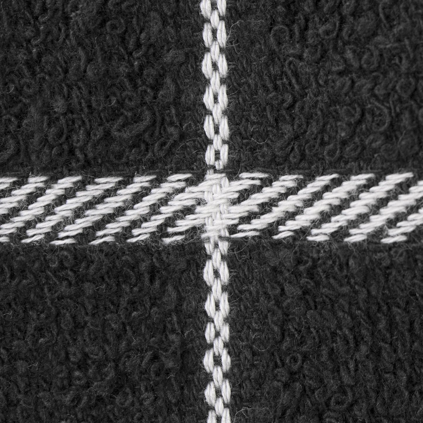 Terry Check Kitchen Towel Set, 3-Pack, 15" X 25", Black