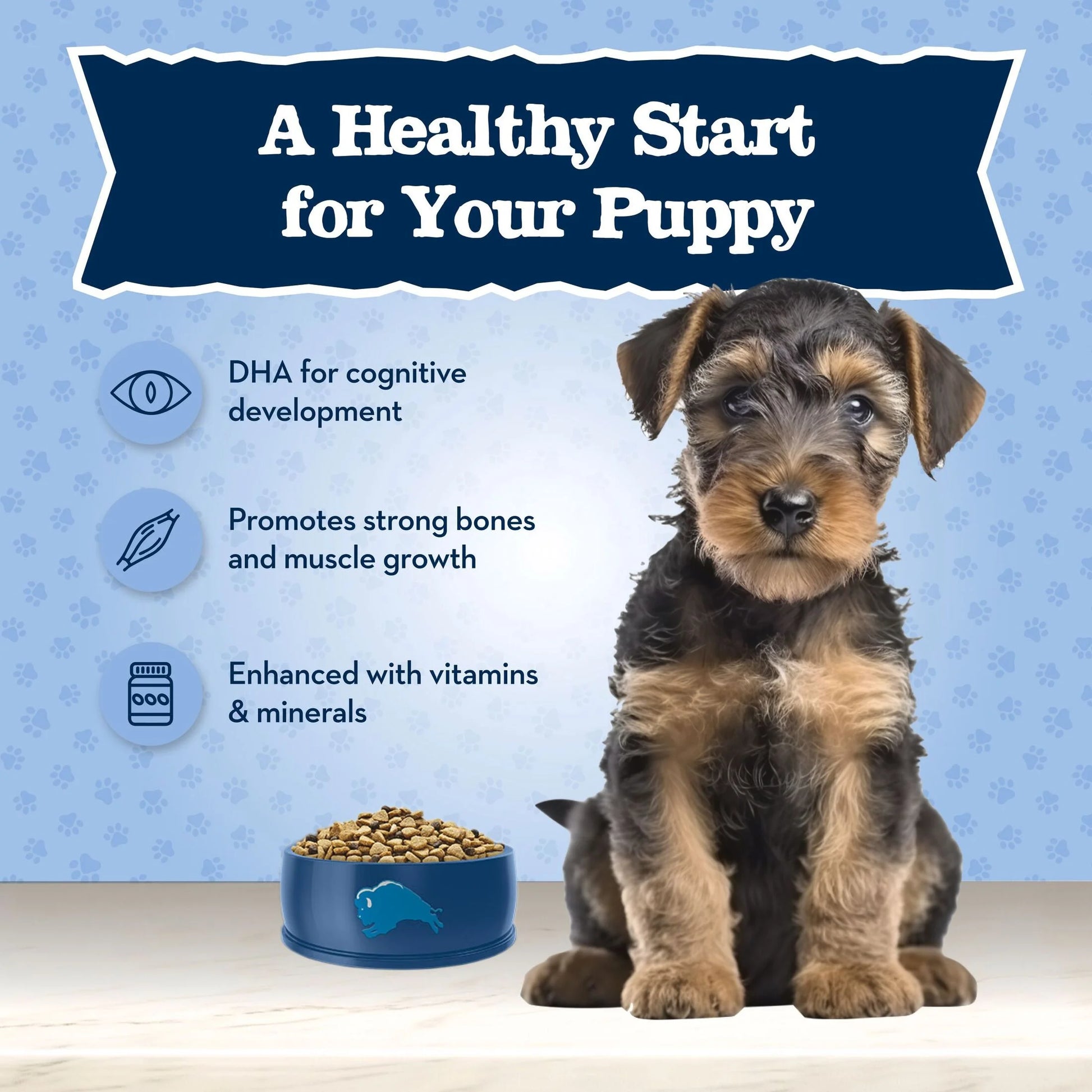 Baby BLUE Healthy Growth Puppy Dry Food with Chicken, 4 lb Bag