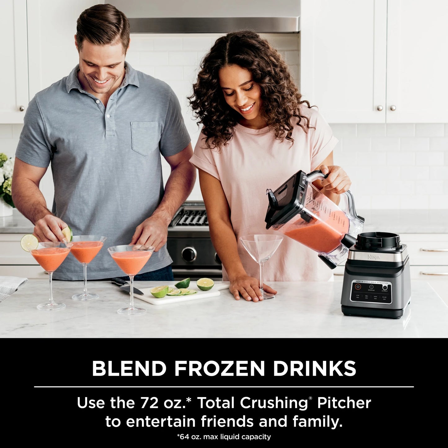 Professional plus DUO Blender, 1400 W, 2 Auto-Iq Programs for Smoothies, Nutrient Extraction, 72 Oz* Total Crushing Pitcher & (1) 24 Oz To-Go Cup, Black, BN750