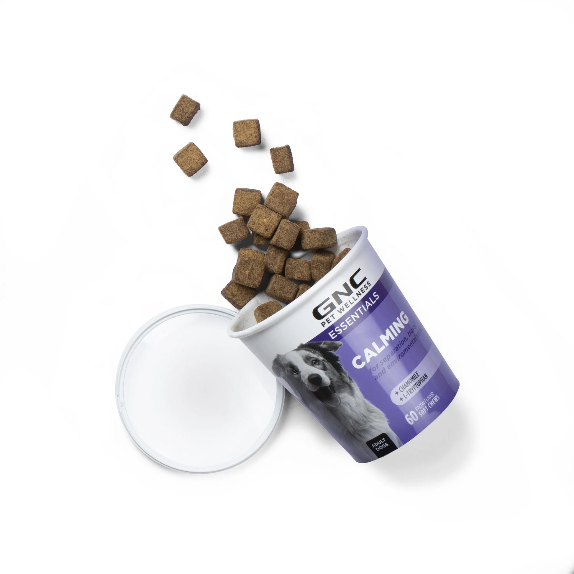 Pet Wellness Essentials Dog Calming & Relaxation for Stress Support Bacon Flavor Chews 60 Ct