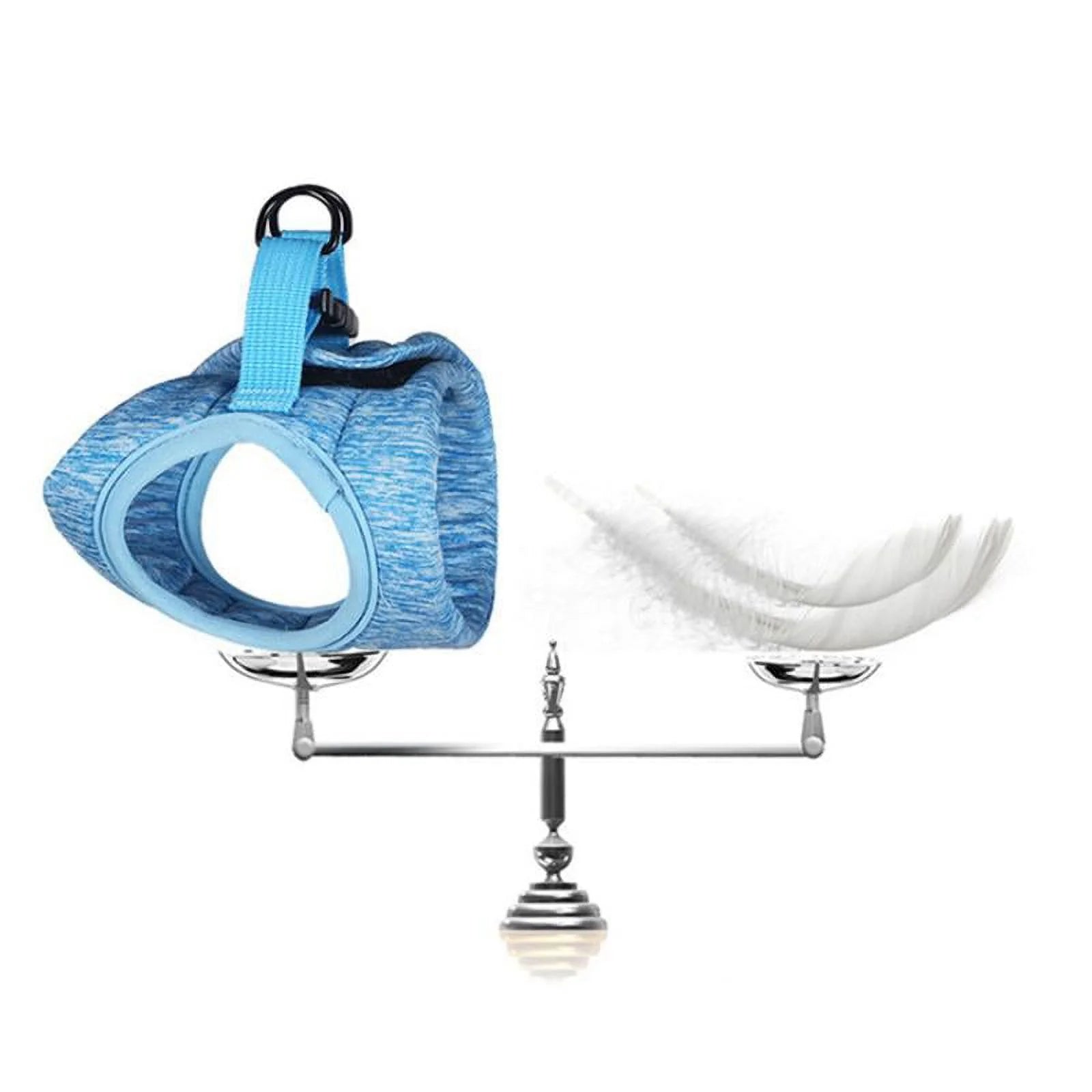 Cat Harness and Leash Set for Walking - Escape-Proof Soft Adjustable Vest, Breathable Jacket in Blue, Size Large (10-15.5 lbs)