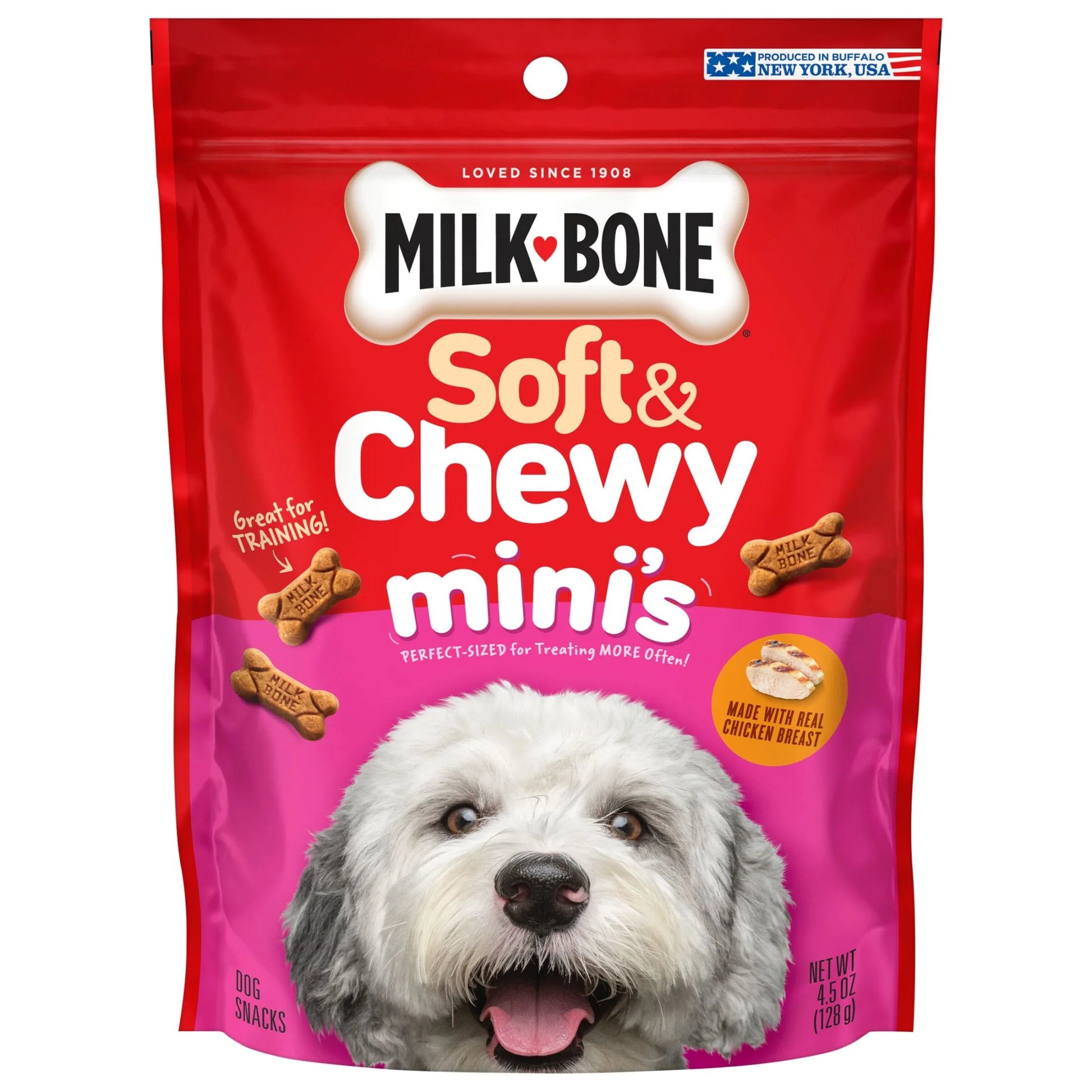 Soft & Chewy Mini Dog Treats with Real Chicken, 4.5 oz