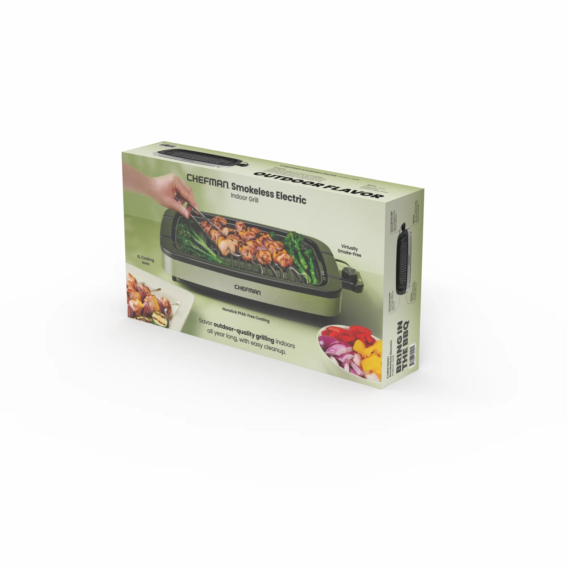 Smokeless Indoor Electric Grill W/ Adjustable Temperature Control, Table Top BBQ - Stainless Steel, New