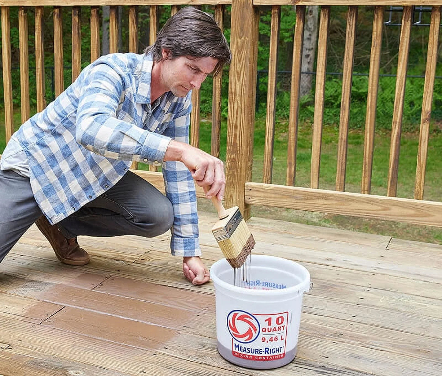 2 Gallon round Comfort Handle Plastic Utility Bucket, White, 1 Each