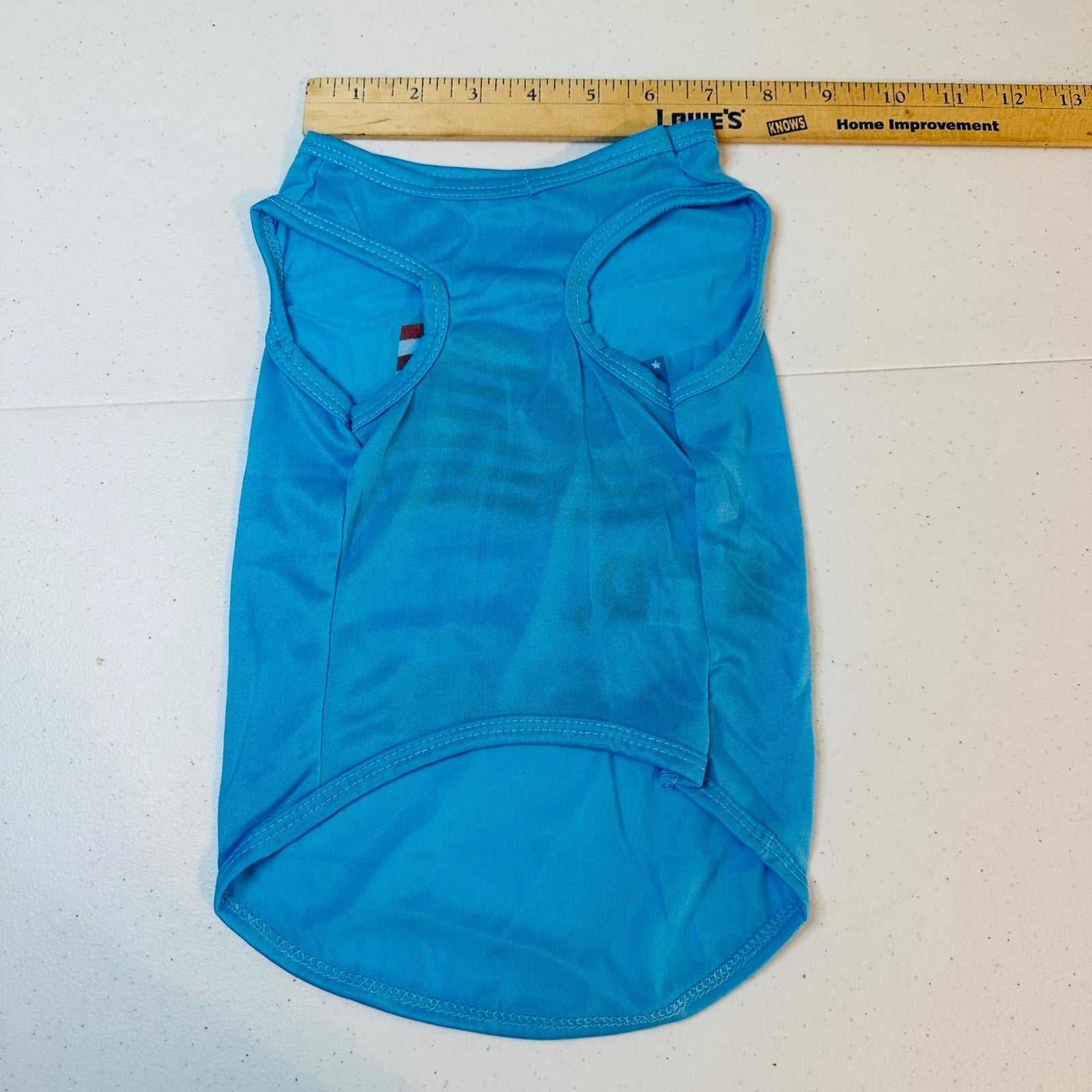 RED WOOF & BLUE American Flag Small Dog Shirt Fourth of July Patriotic Pet Shirt