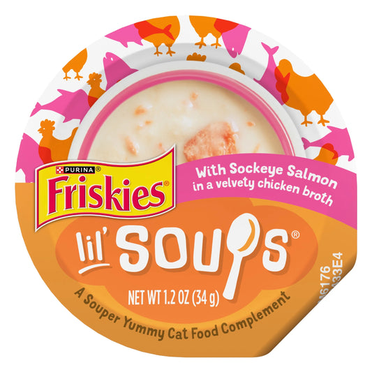 Purina  Grain-Free Lickable Cat Food Toppers with Sockeye Salmon in Chicken Broth