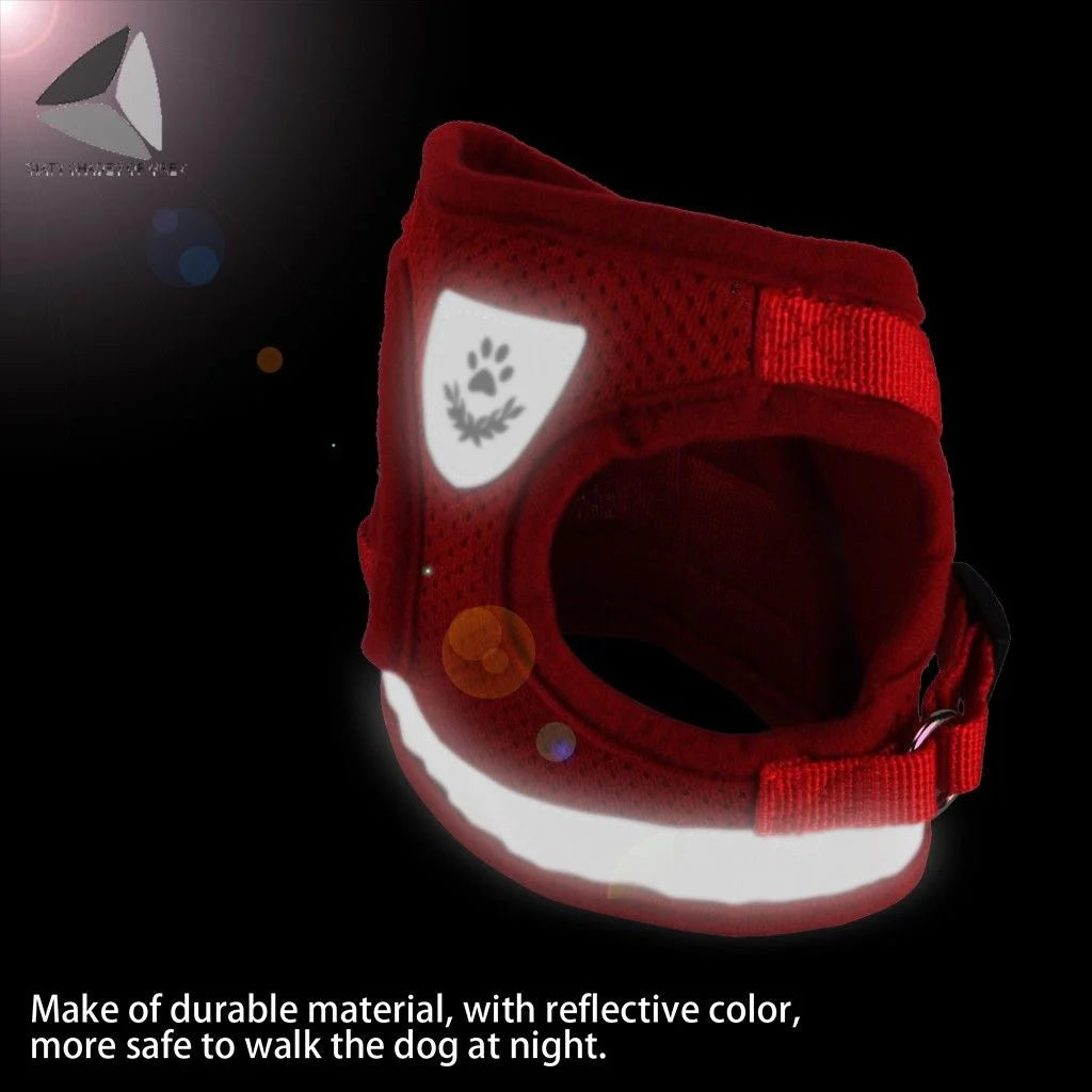 Adjustable Step-In Air Dog Harness Vest with No Pull and No Choke Design, Reflective Features for Small Dogs and Cats (XS, Blue)