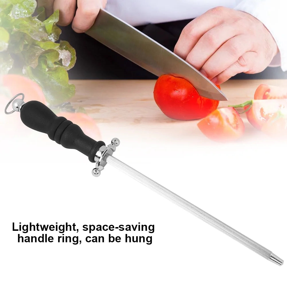 1Pc Stainless Steel Sharpener Knife Professional Kitchen Sharpening Rod Stick Tool, Sharpening Steel Rod, Sharpening Stick