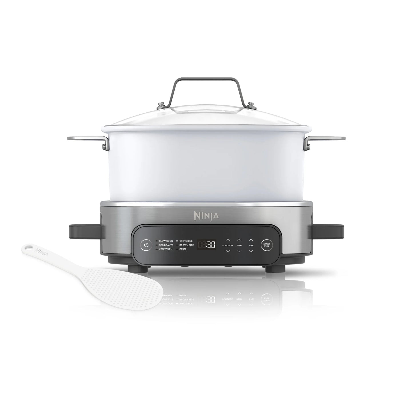 Foodi 6.5 Qt Everyday Possiblecooker, Stainless Steel/White, Multi Cooker, Slow Cooker, MC1100