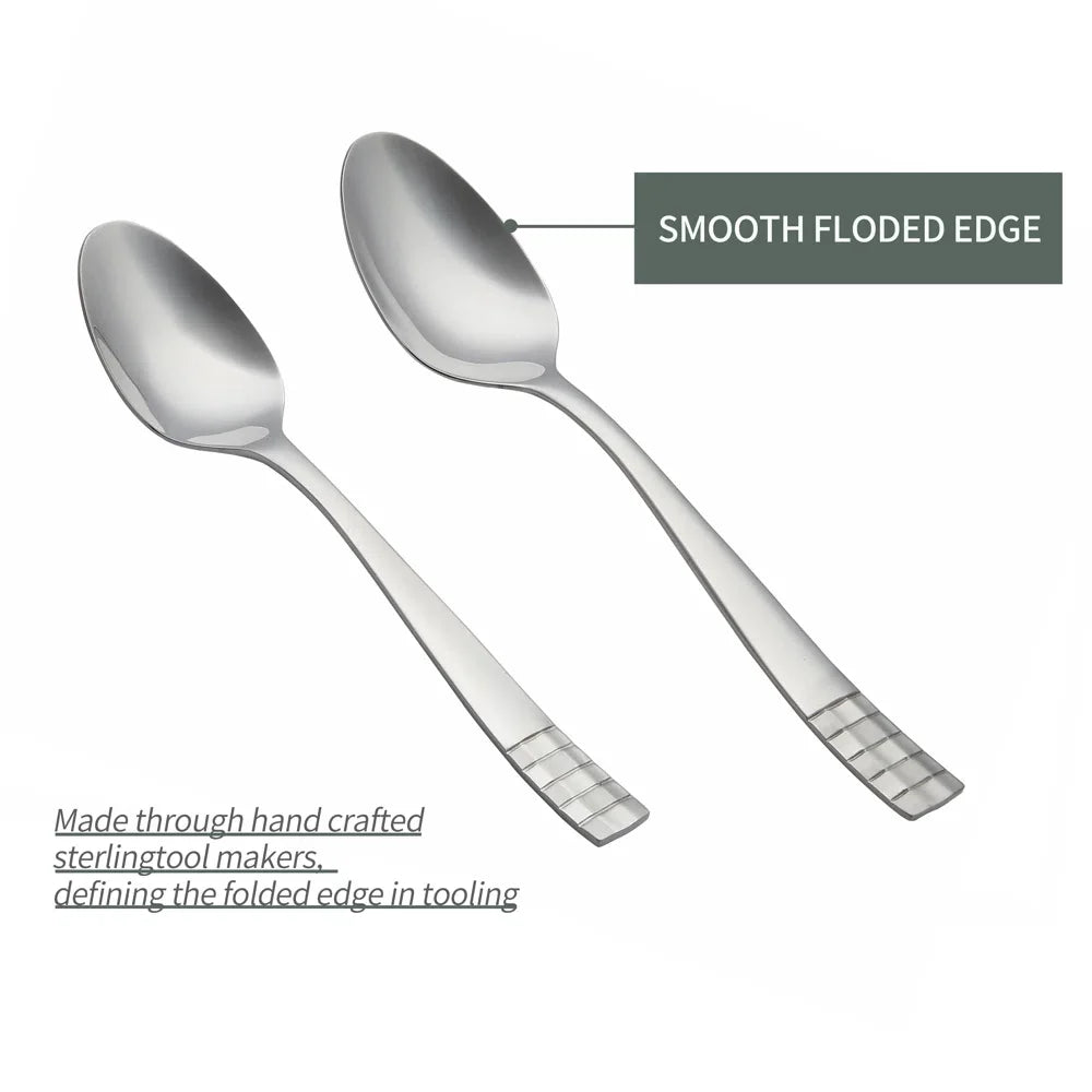 40 Pieces Flatware Set Service for 8, Stainless Steel Silverware Cutlery, Utensil Set for Home Kitchen, Include Fork Knife Spoon, Dishwasher Safe