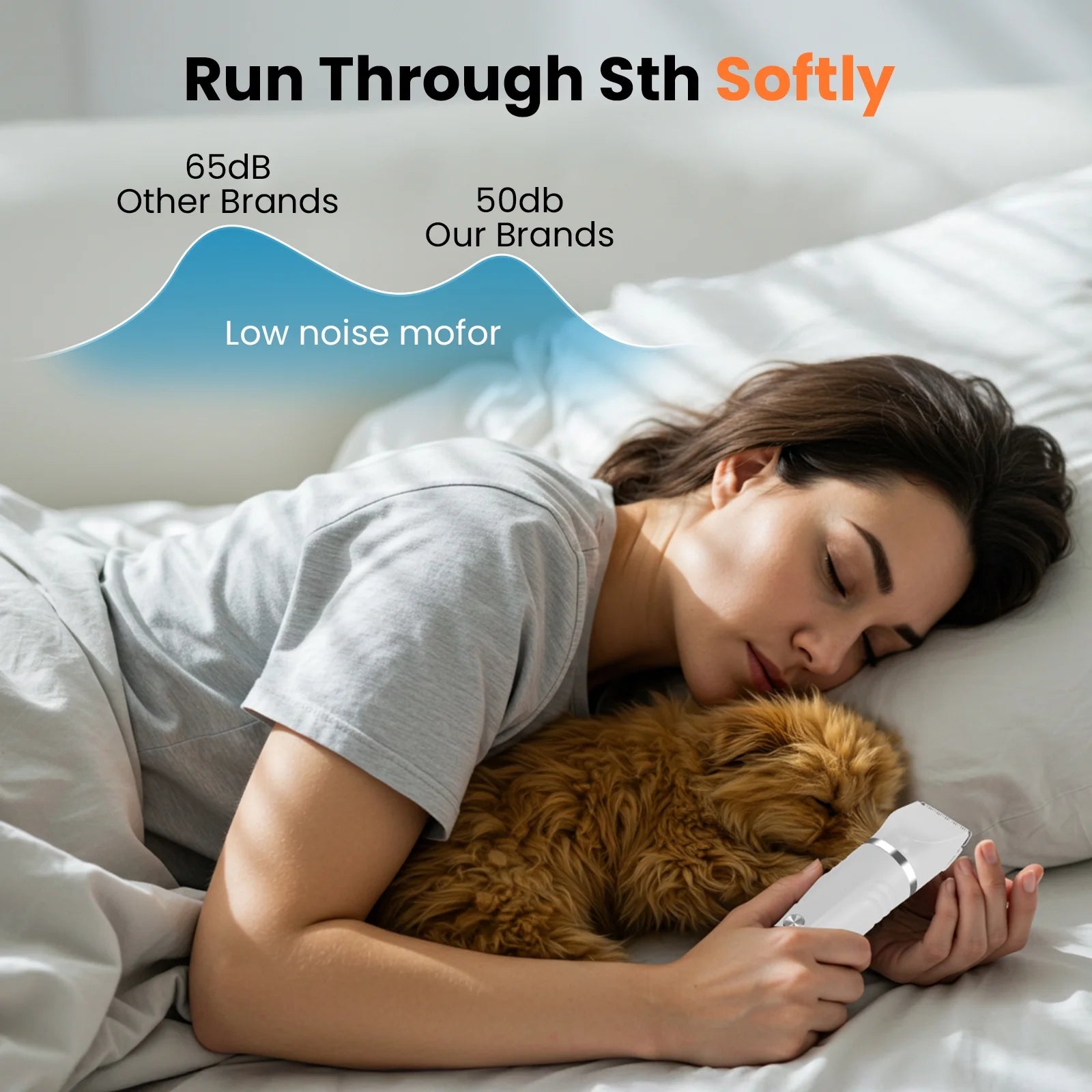 Dog Clippers, Dog Grooming Kit for Thick Hair, Thick Coats, Cat Clippers at Home, Rechargeable, Low Noise