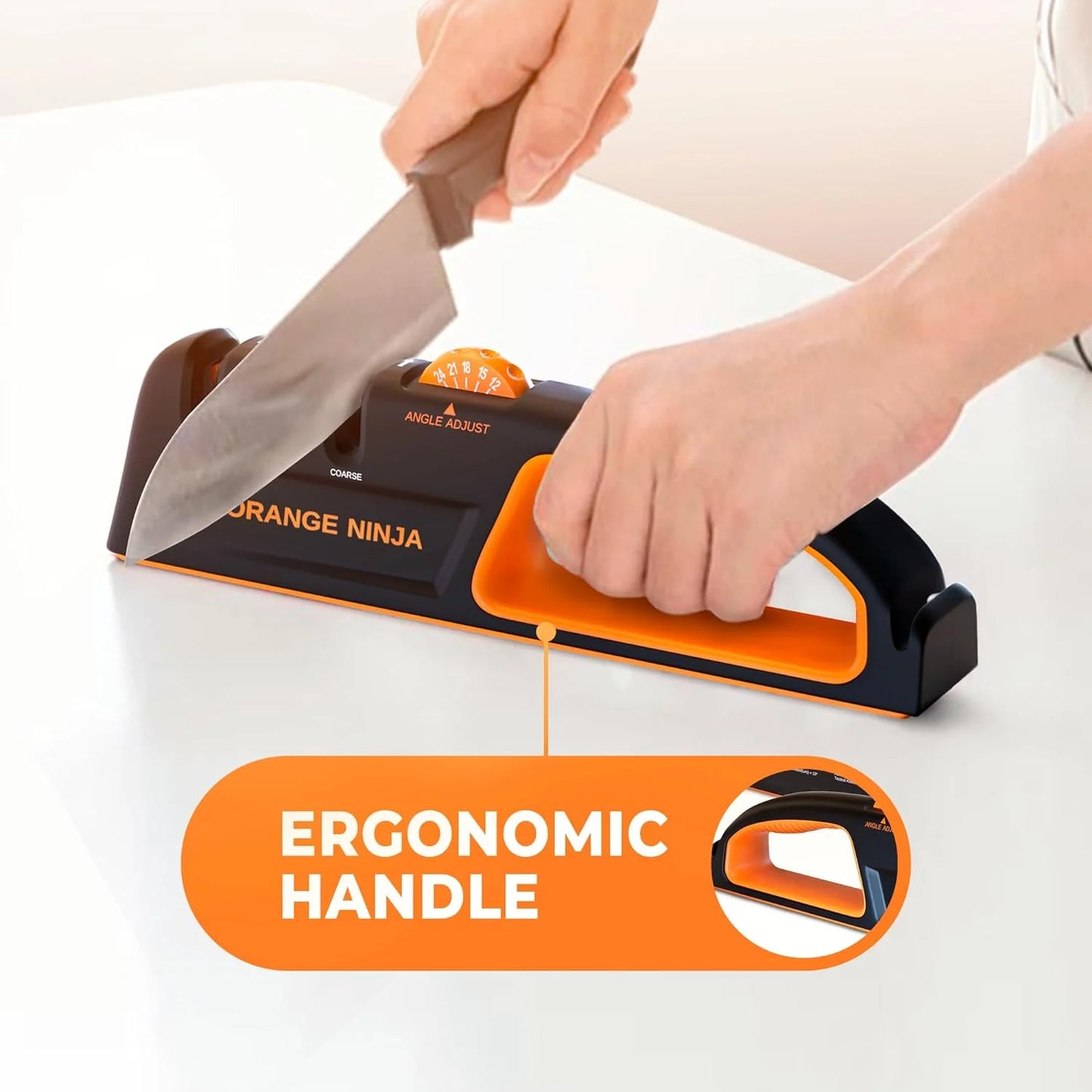 Knife Sharpeners with 5 Adjustable Sharpening Angle for All Knives
