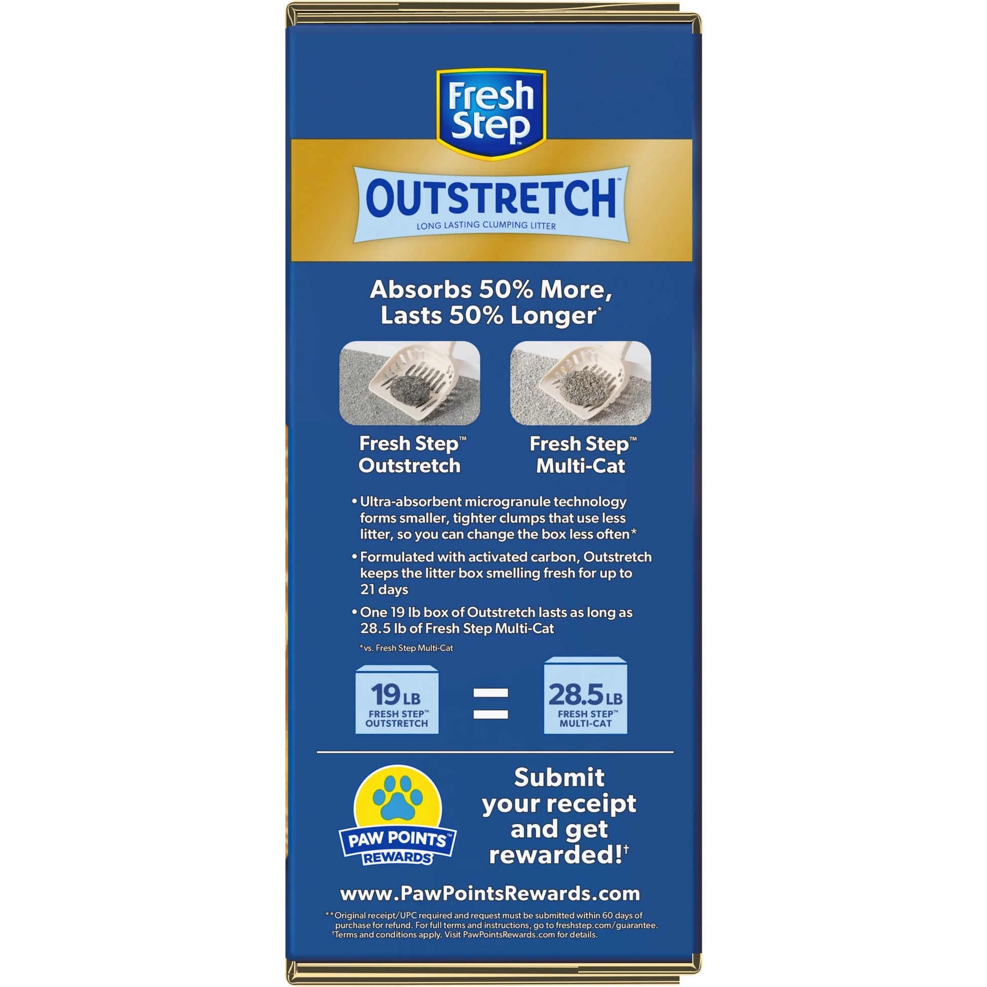 Outstretch Long Lasting Concentrated Clumping Cat Litter with Febreze Freshness, 19 Lbs