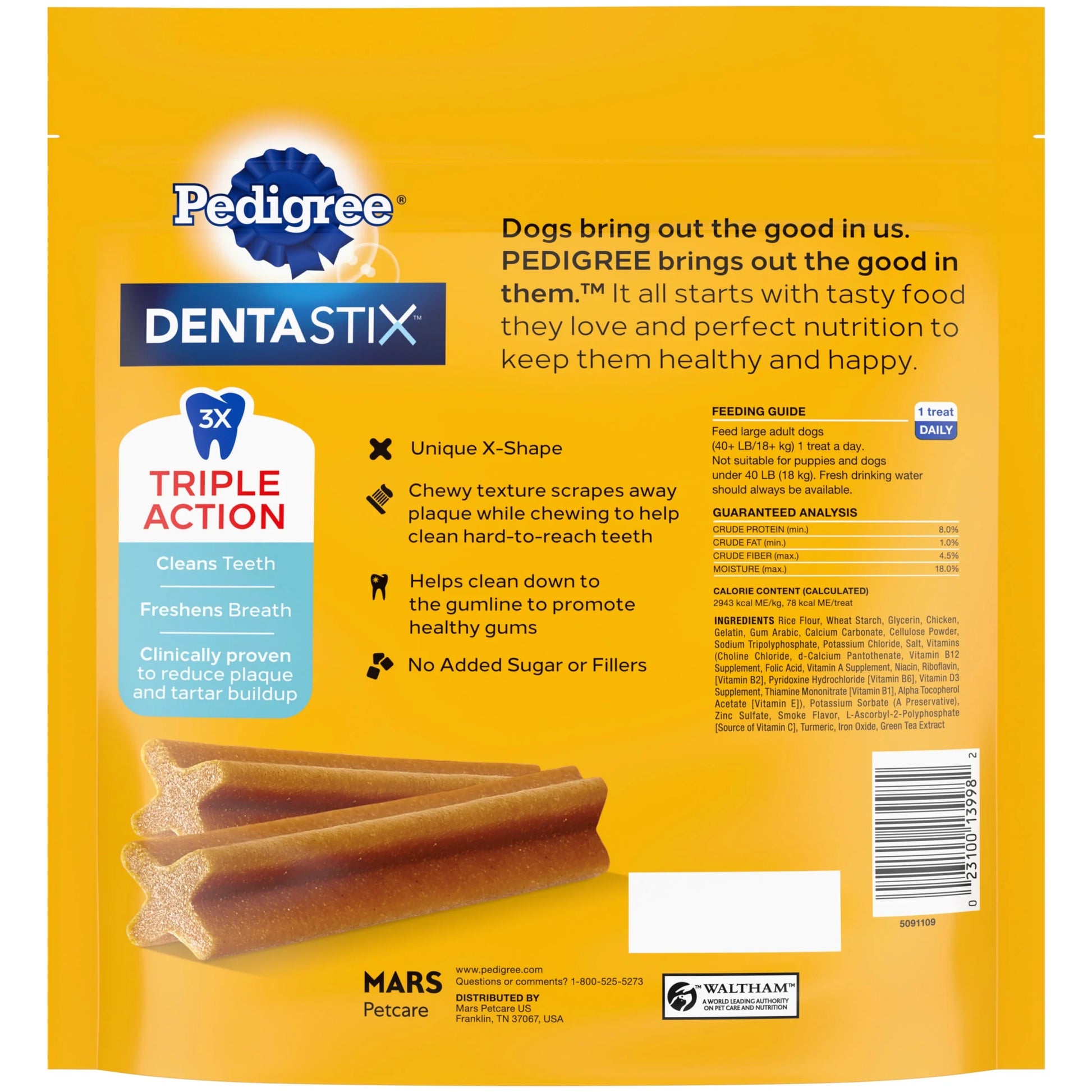 Dentastix Original Flavor Large Breed Dog Treats, 2.08 lb Bag