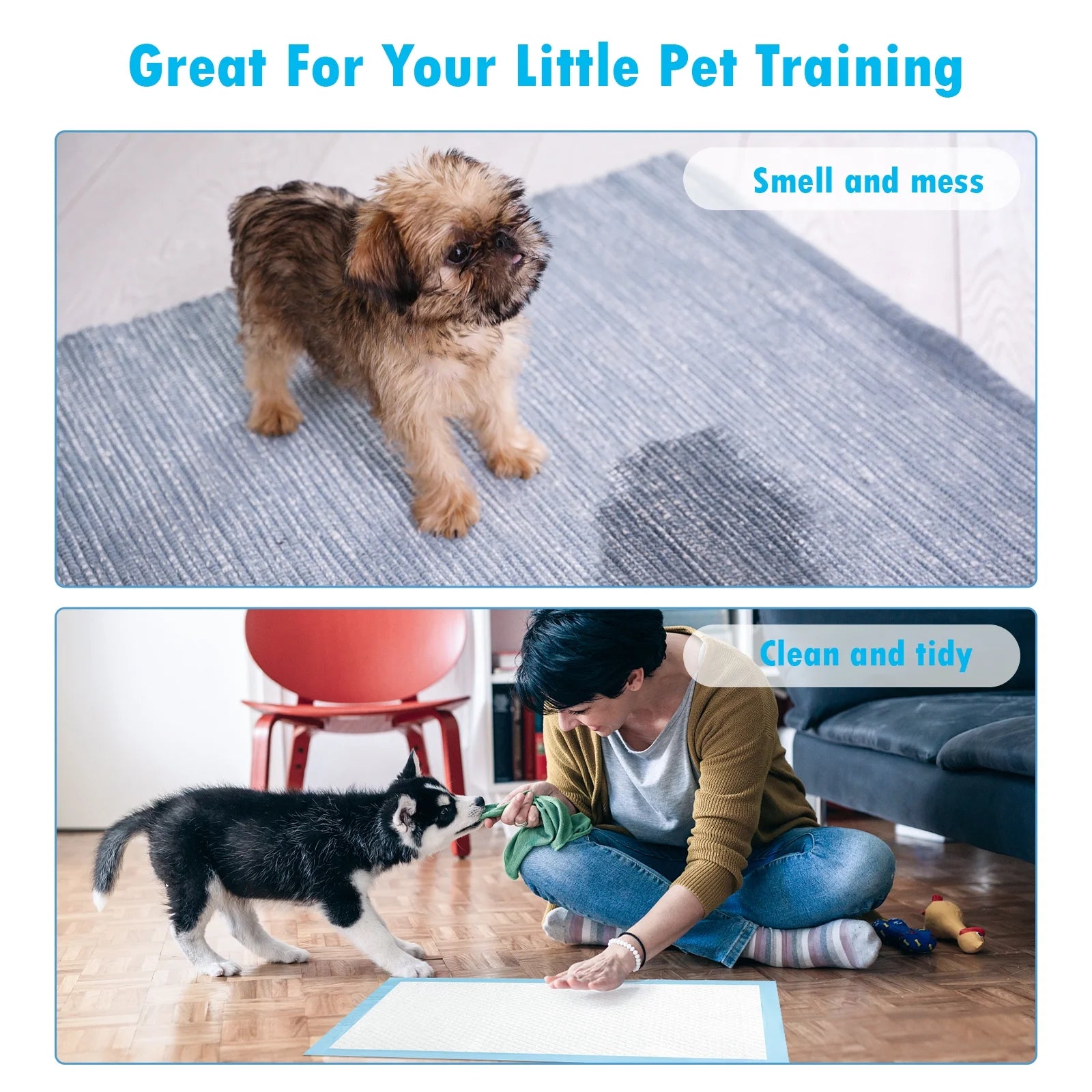 Dog Training Pads 100-Count Disposable Pet Pad 28X34 Inch XL