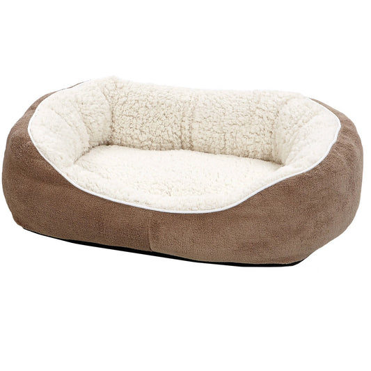 Midwest Homes for Pets Cuddle Dog Bed, Ultra-Soft Fleece Dog & Cat Cuddle Bed, Small, Brown
