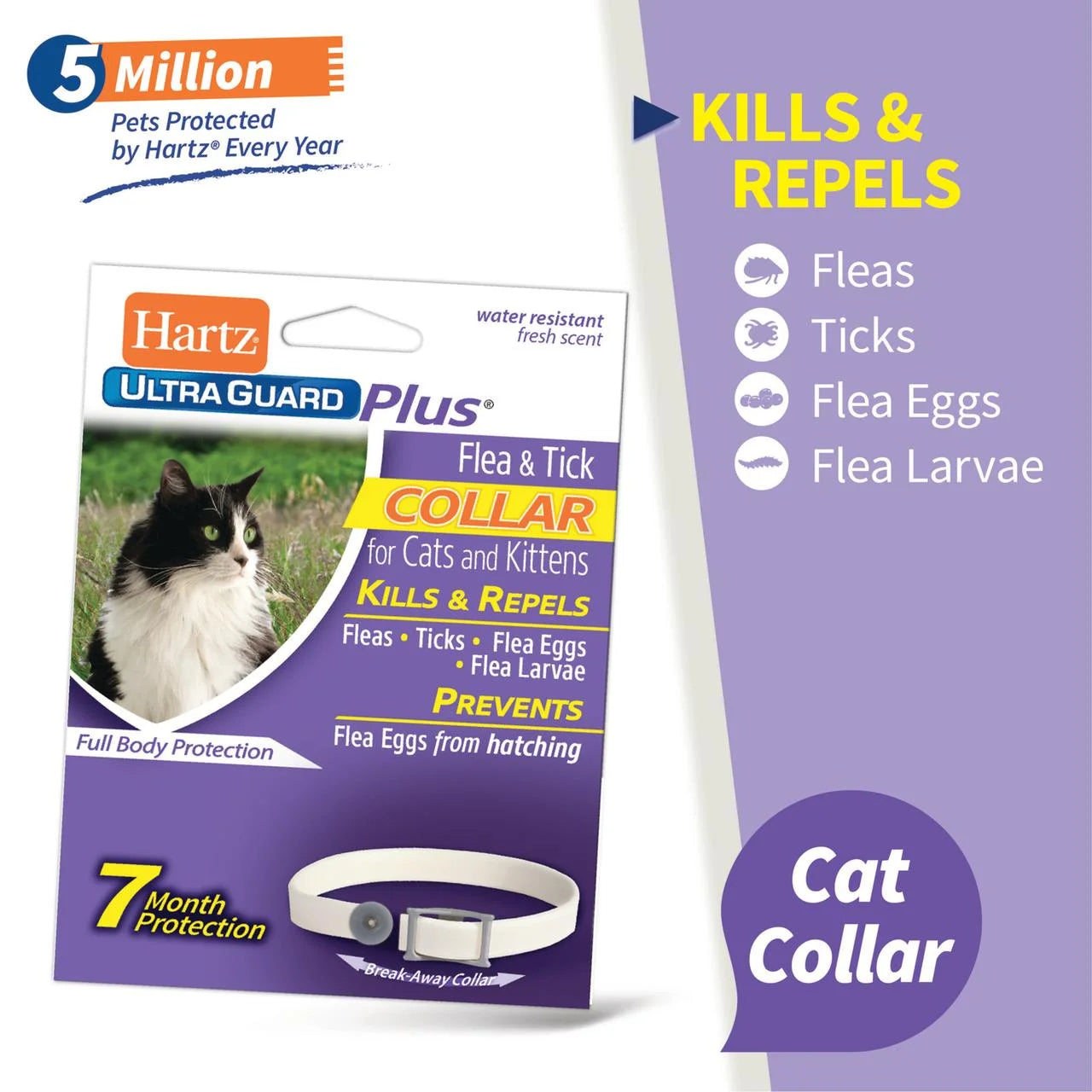 Ultraguard Plus Flea and Tick Collar for Cats and Kittens, 7-Month Protection, Single Unit