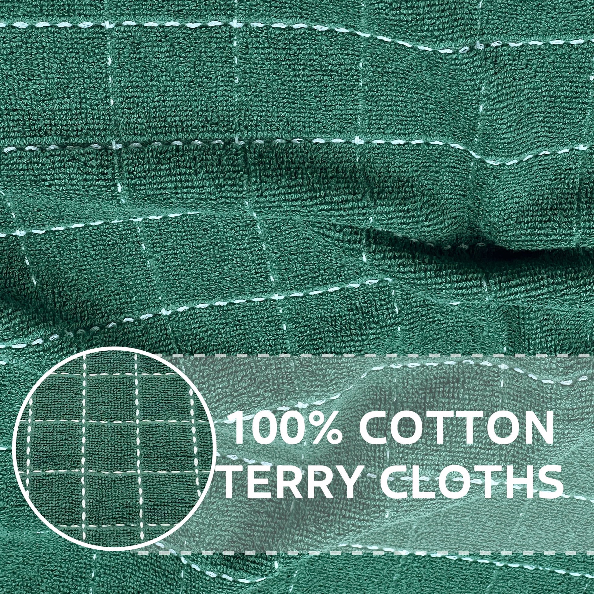 100% Cotton Kitchen Dish Towels, Super Soft and Absorbent Dish Cloths Washing Drying Dishes, 12" X 12", Mixed Color, 6 Pack