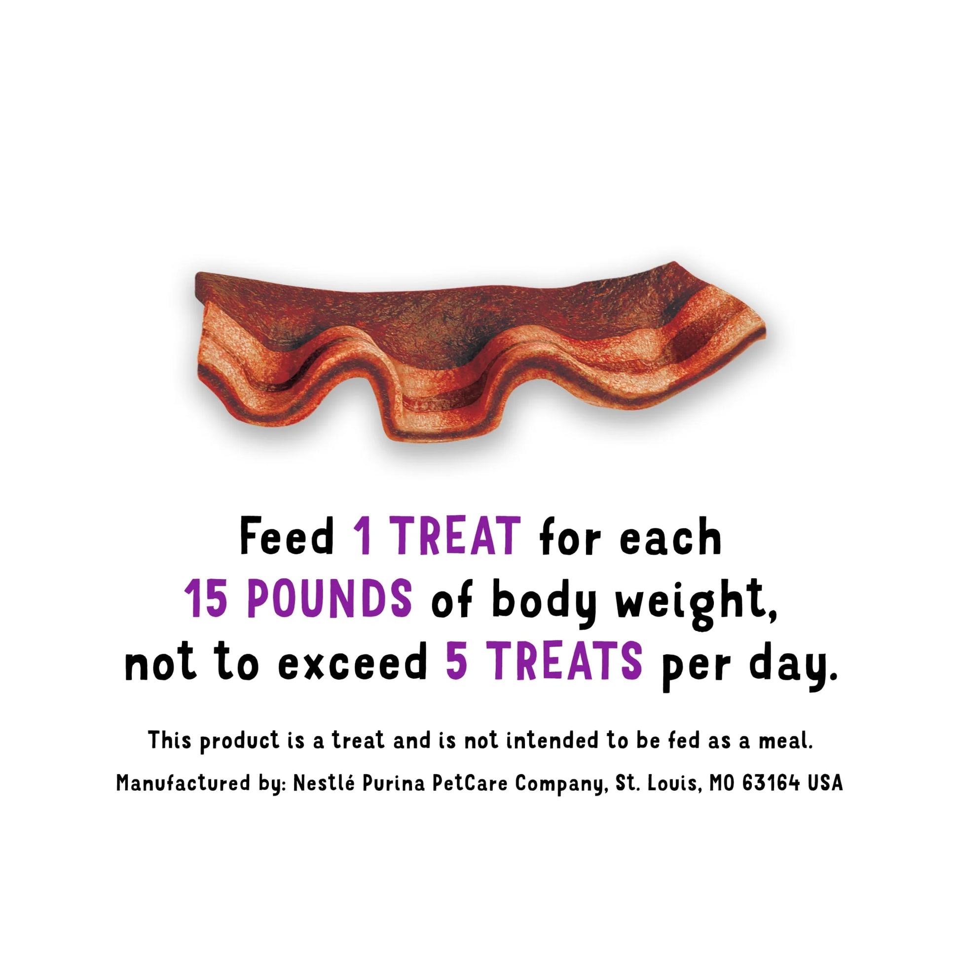 Purina  Strips Thick Cut Hickory Smoke Bacon Dog Treats, 40 Oz Pouch