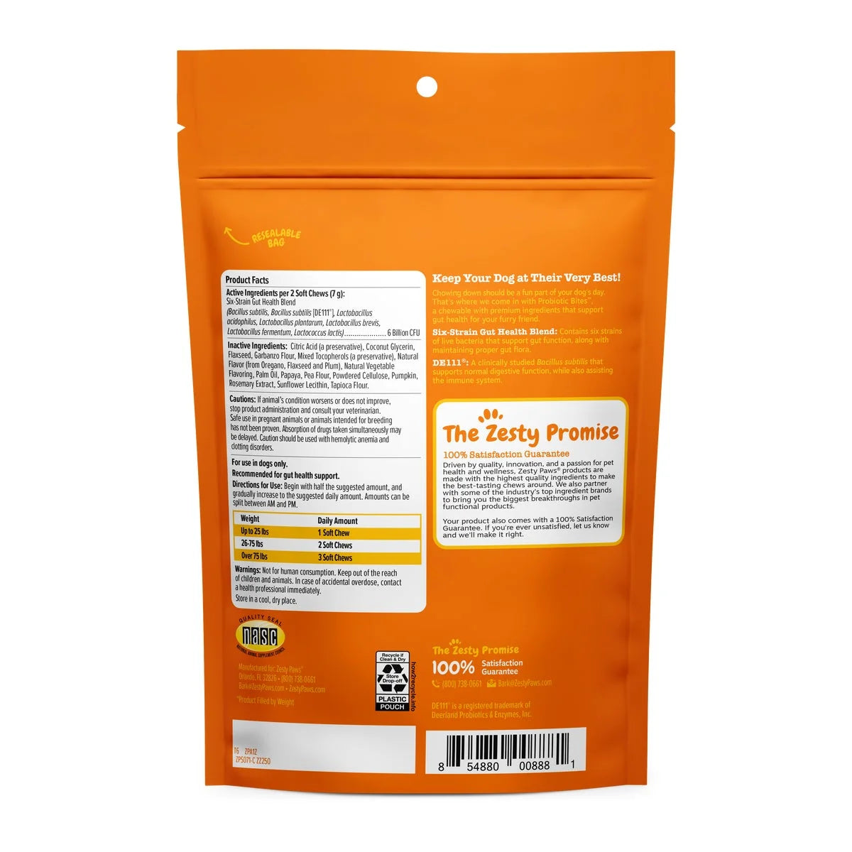 Probiotic Bites for Dogs, to Support Gut Health, Pumpkin 60Ct