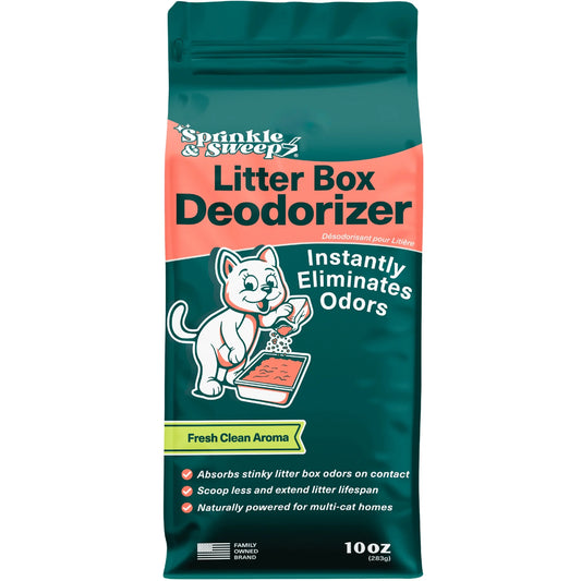 Litter Box Deodorizer – Cat Odor Eliminator for Litter Box & Instantly Removes Foul Smells and Urine Odors
