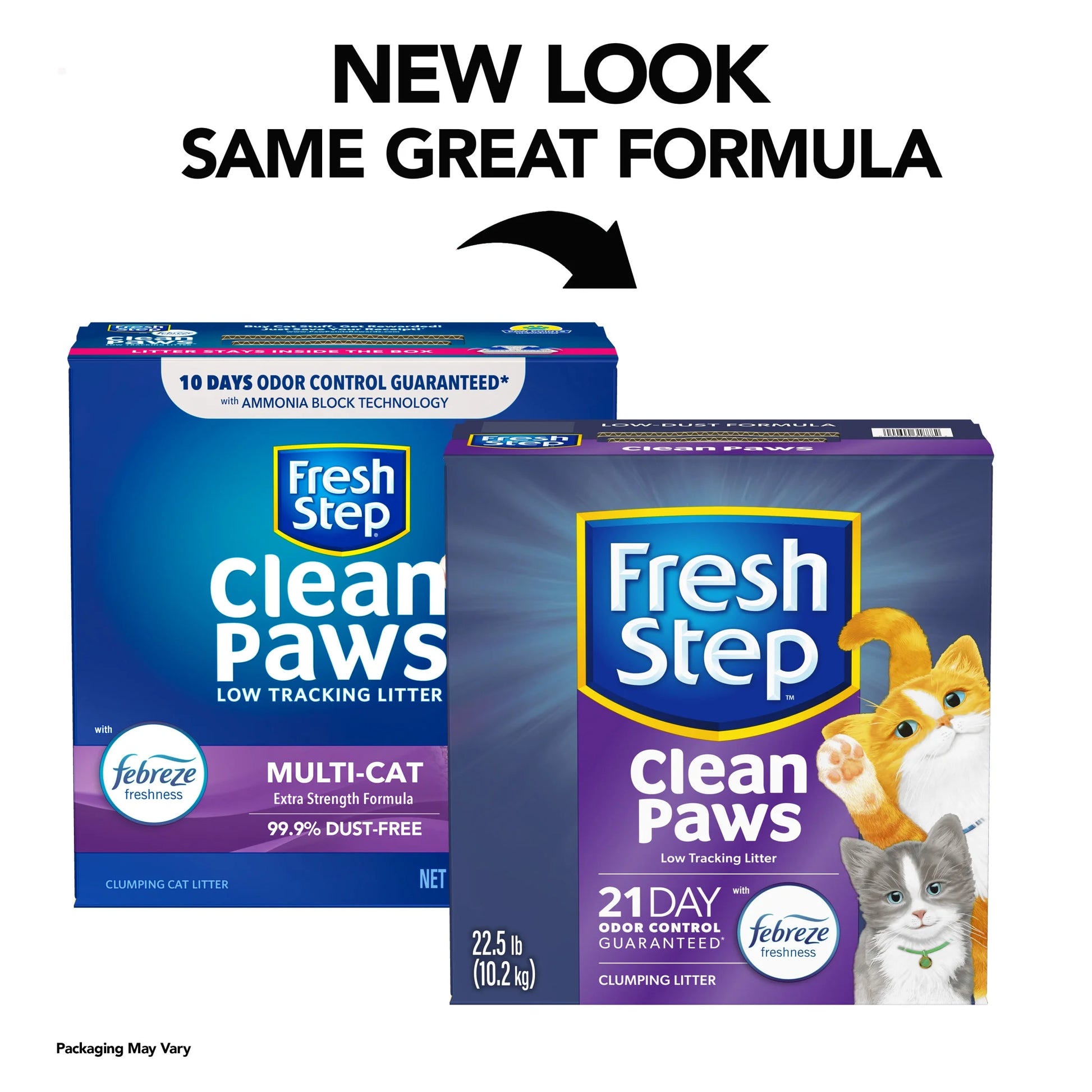 Clean Paws Multi-Cat Scented Clumping Litter with the Power of Febreze, 22.5 Lbs