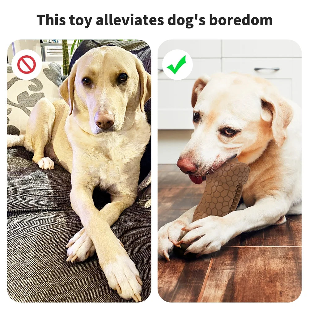 Indestructible Dog Toys for Aggressive Chewers - Beef Flavor for Large Breeds