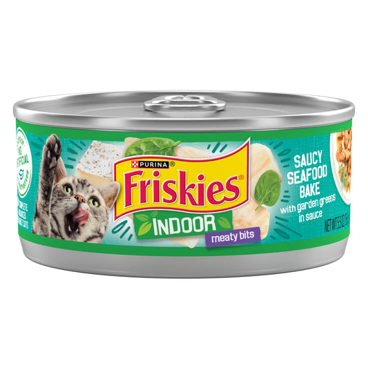 Purina  Indoor Saucy Seafood Bake Wet Cat Food, 5.5 oz Can