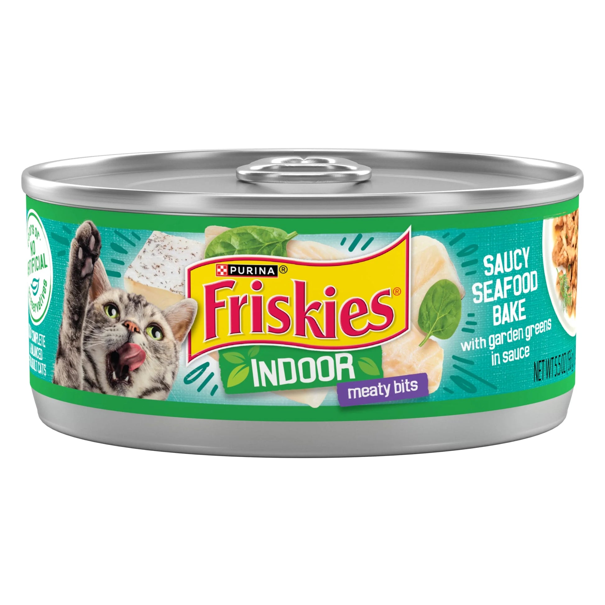 Purina  Indoor Saucy Seafood Bake Wet Cat Food, 5.5 oz Can