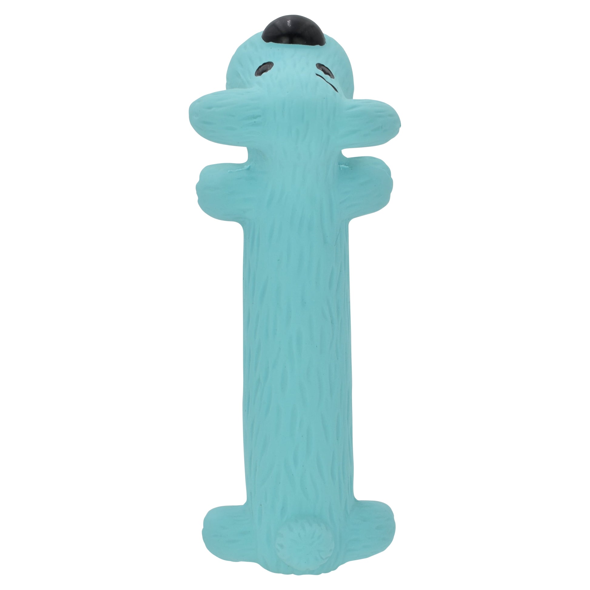 Loofa Latex Plush Dog Toy with Smiling Design