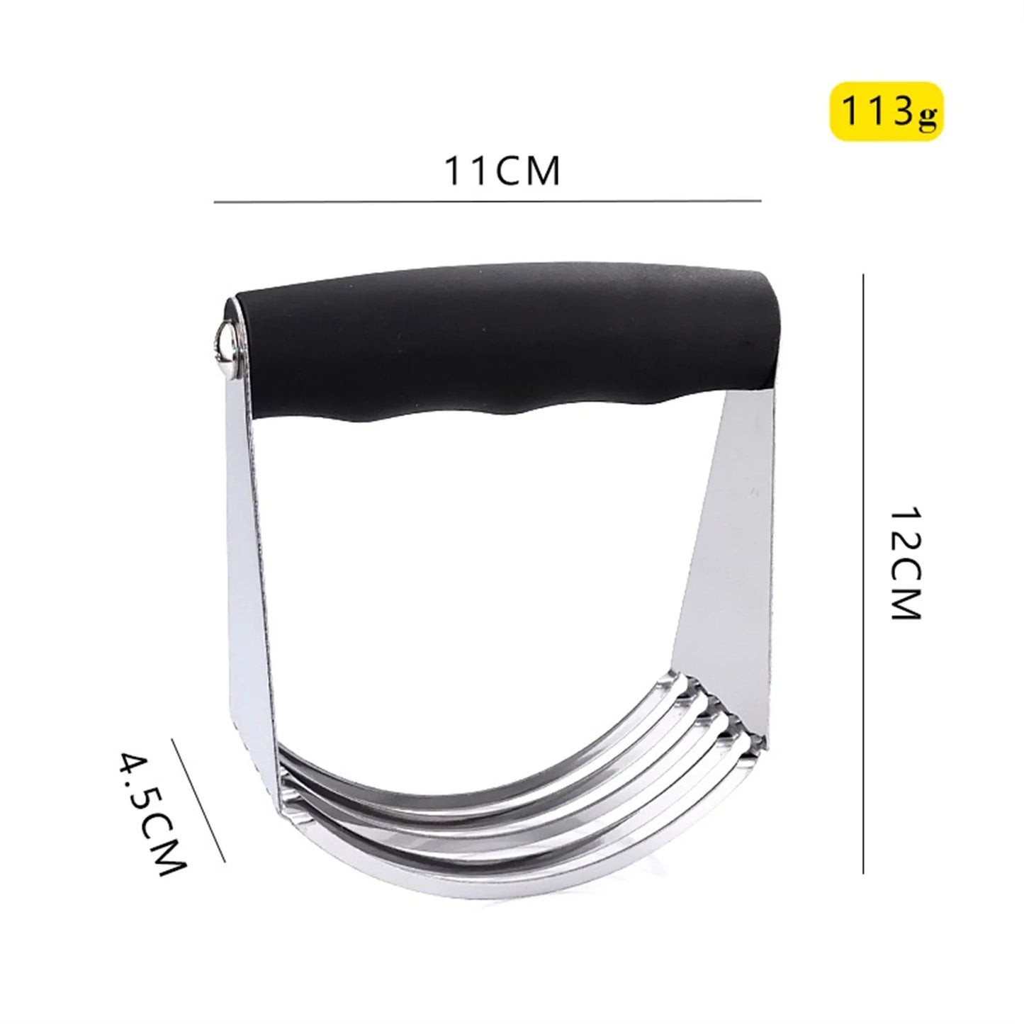 Stainless Steel Potato Masher, Hand Potato Smasher with Non-Slip Handle for Baby Food Fruit Vegetable