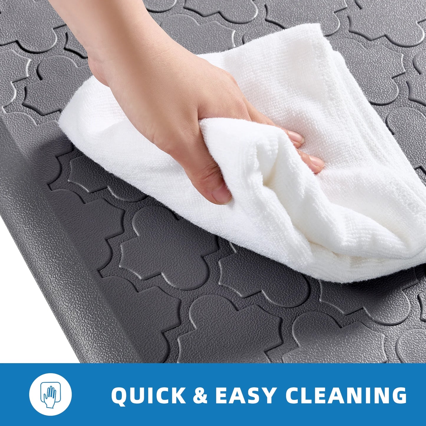 Kitchen Mat anti Fatigue Mats for Kitchen Gray Kitchen Rug Memory Foam Ergonomic Rug 17"X 29"