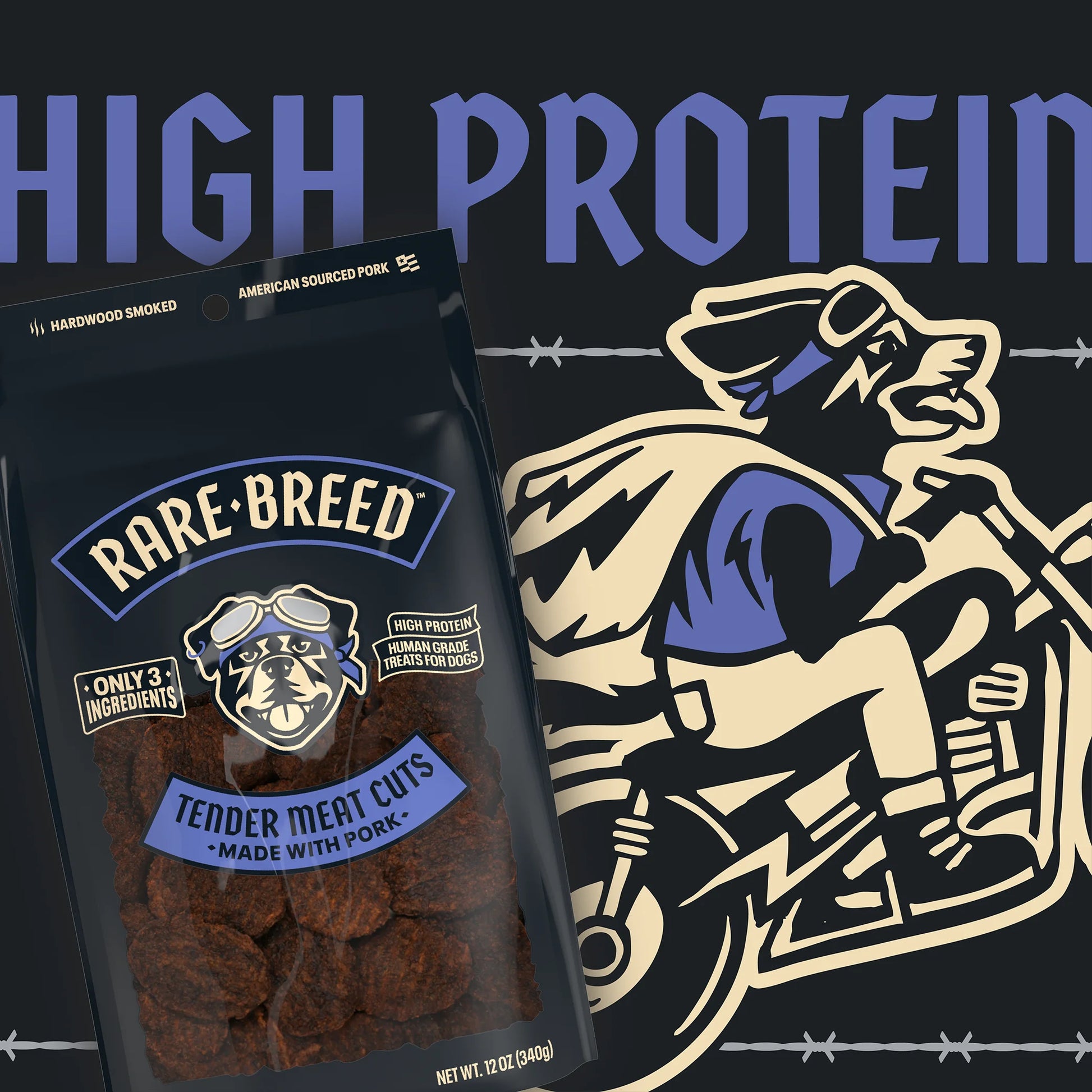 Pork Tender Meat Cuts Dog Treats, 12 Ounce