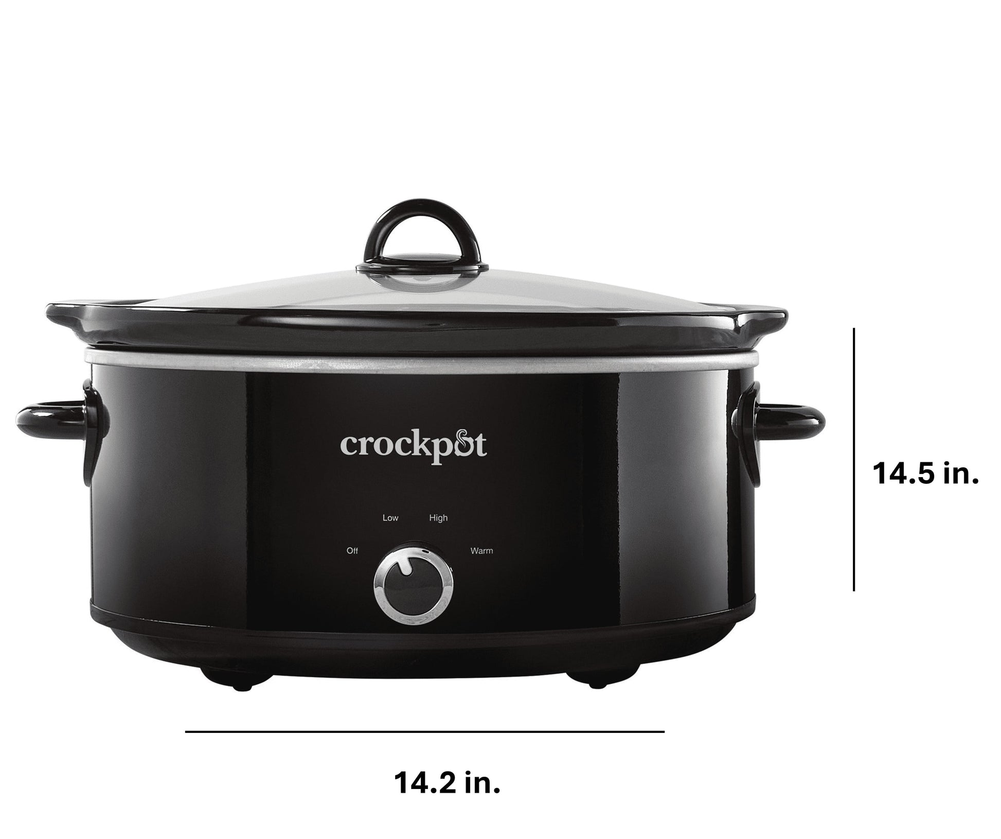 ® Manual 7-Quart Slow Cooker, Black