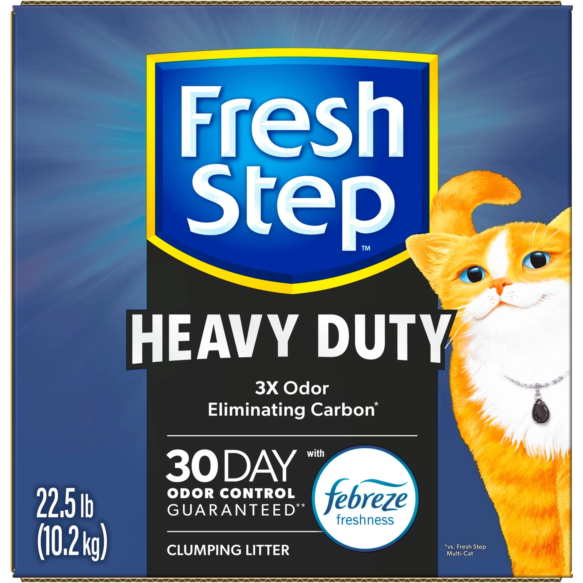 Heavy Duty Clumping Litter with Febreze Freshness, 30 Day Odor Control, 22.5 Lb