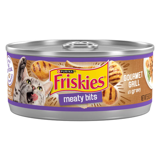 Purina  Meaty Bits Gourmet Grill in Gravy Wet Cat Food, 5.5 oz Can