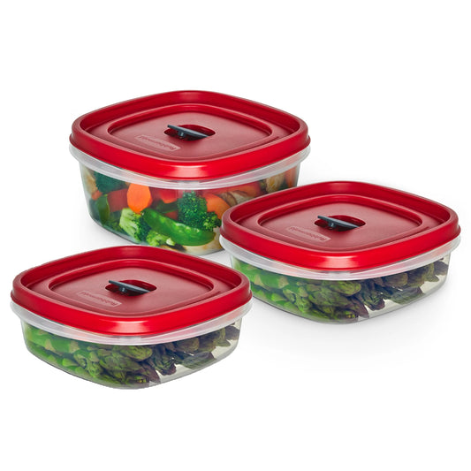 Easy Find Vented Lid Food Storage Containers, 6-Piece Set