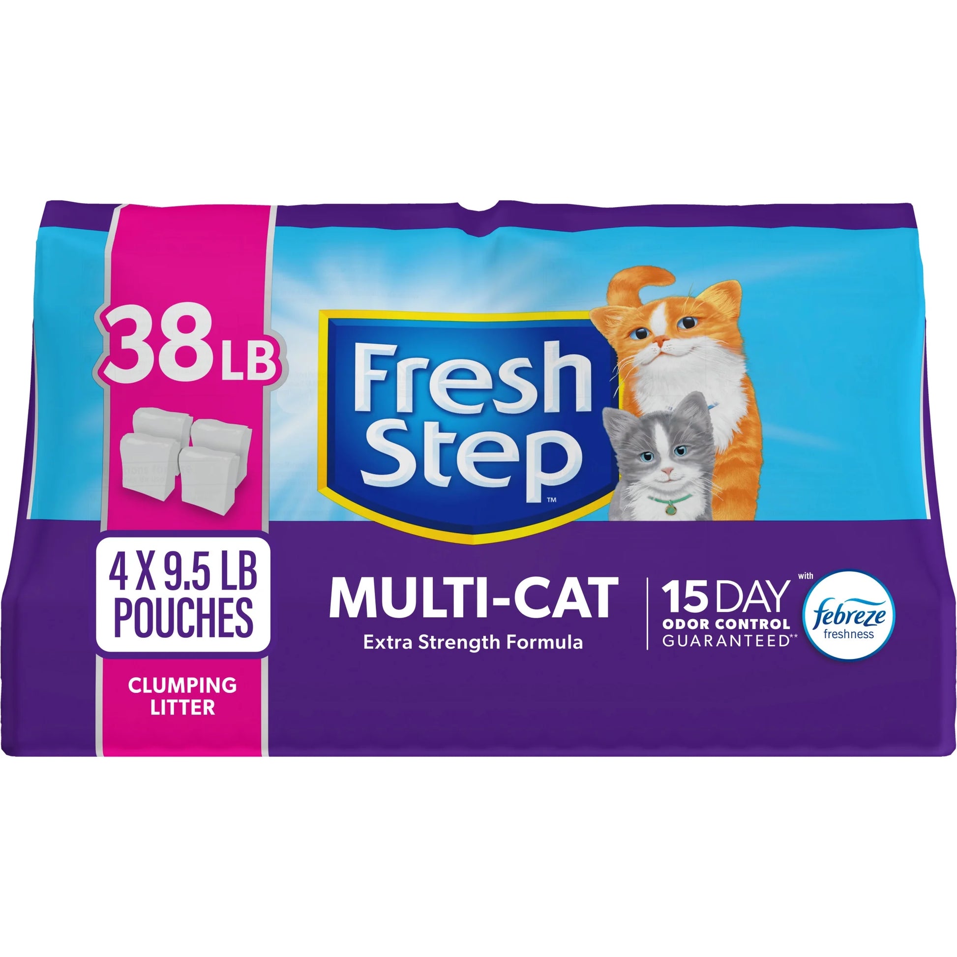 Multi-Cat Scented Clumping Cat Litter with the Power of Febreze, 38 Lbs