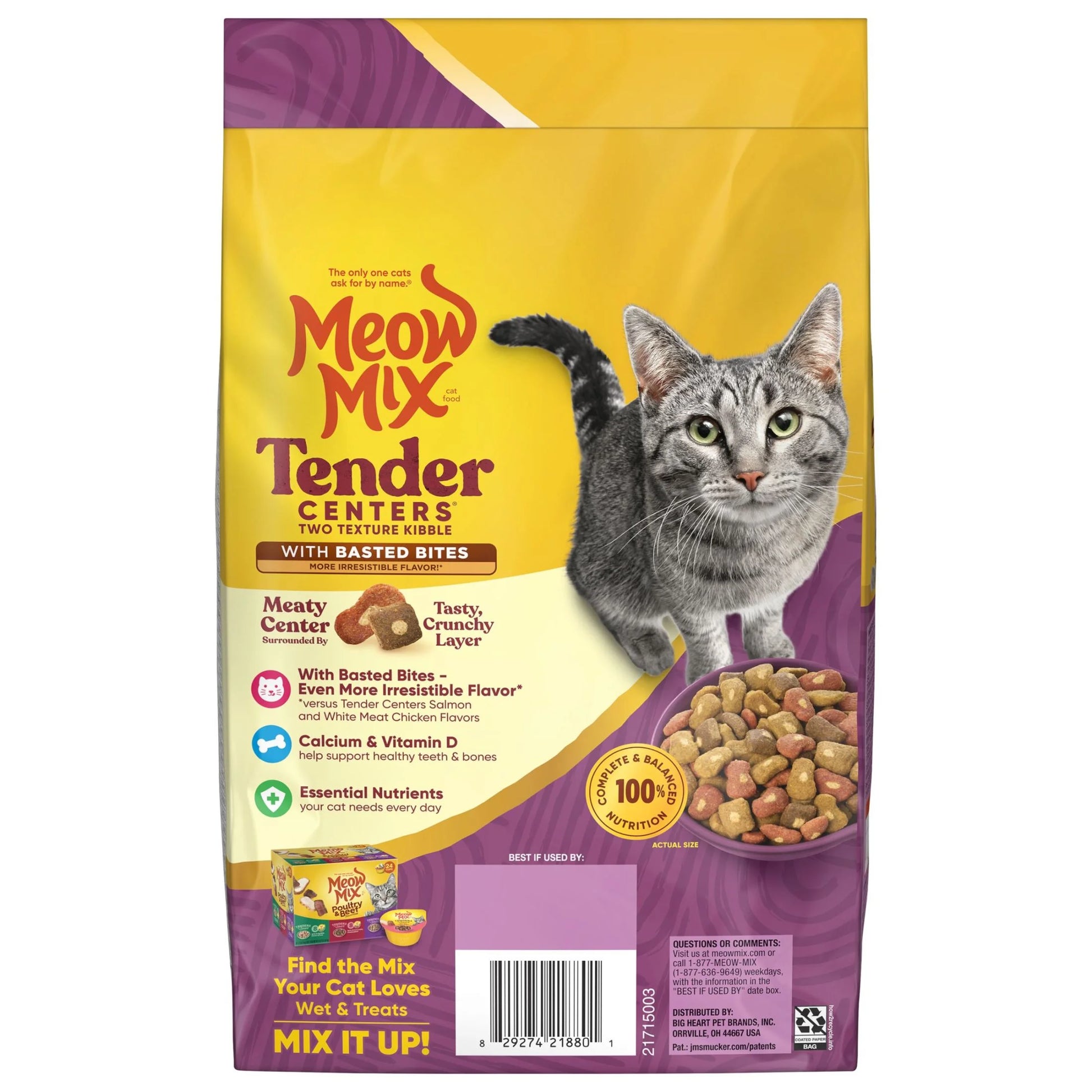 Tender Centers with Basted Bites, Chicken & Tuna Flavors, Dry Cat Food, 3 Lb. Bag