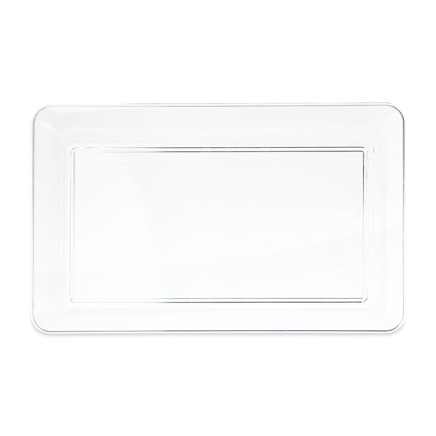Clear Rectangular Plastic Food Tray, 18", by