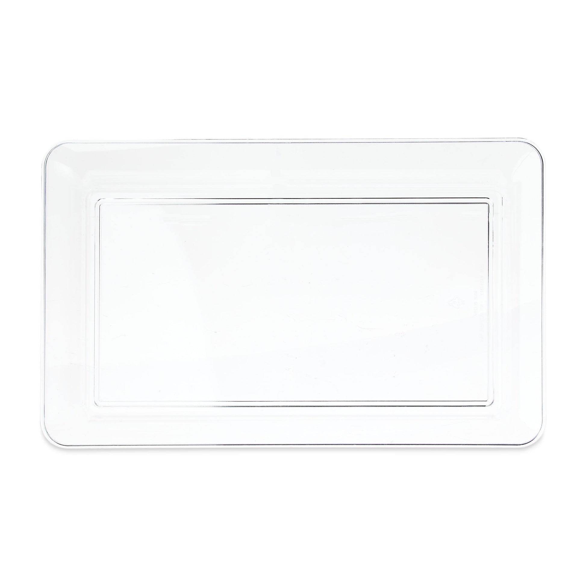 Clear Rectangular Plastic Food Tray, 18", by